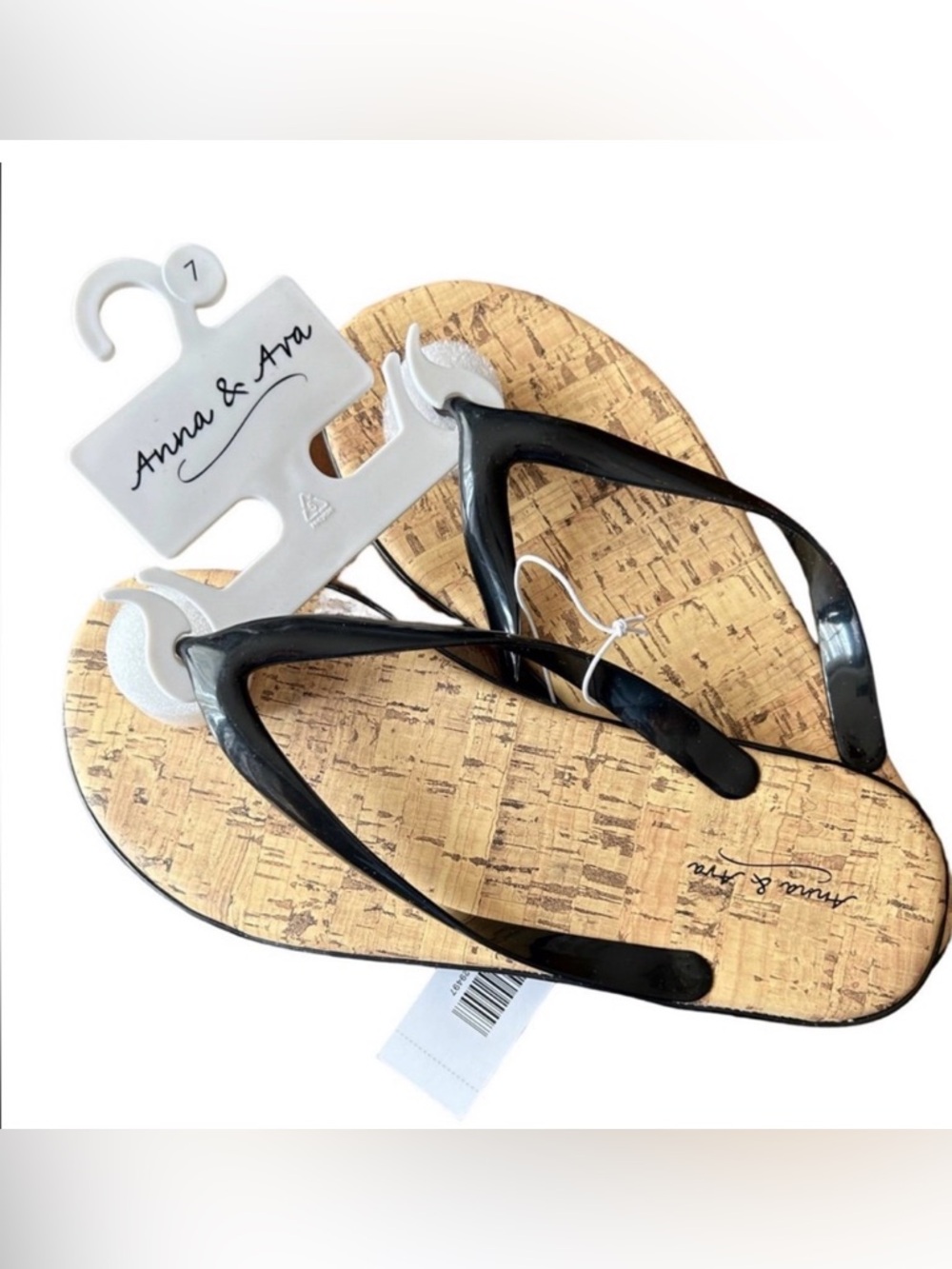 New Adorable Anna And Ava Black Flip Flops
